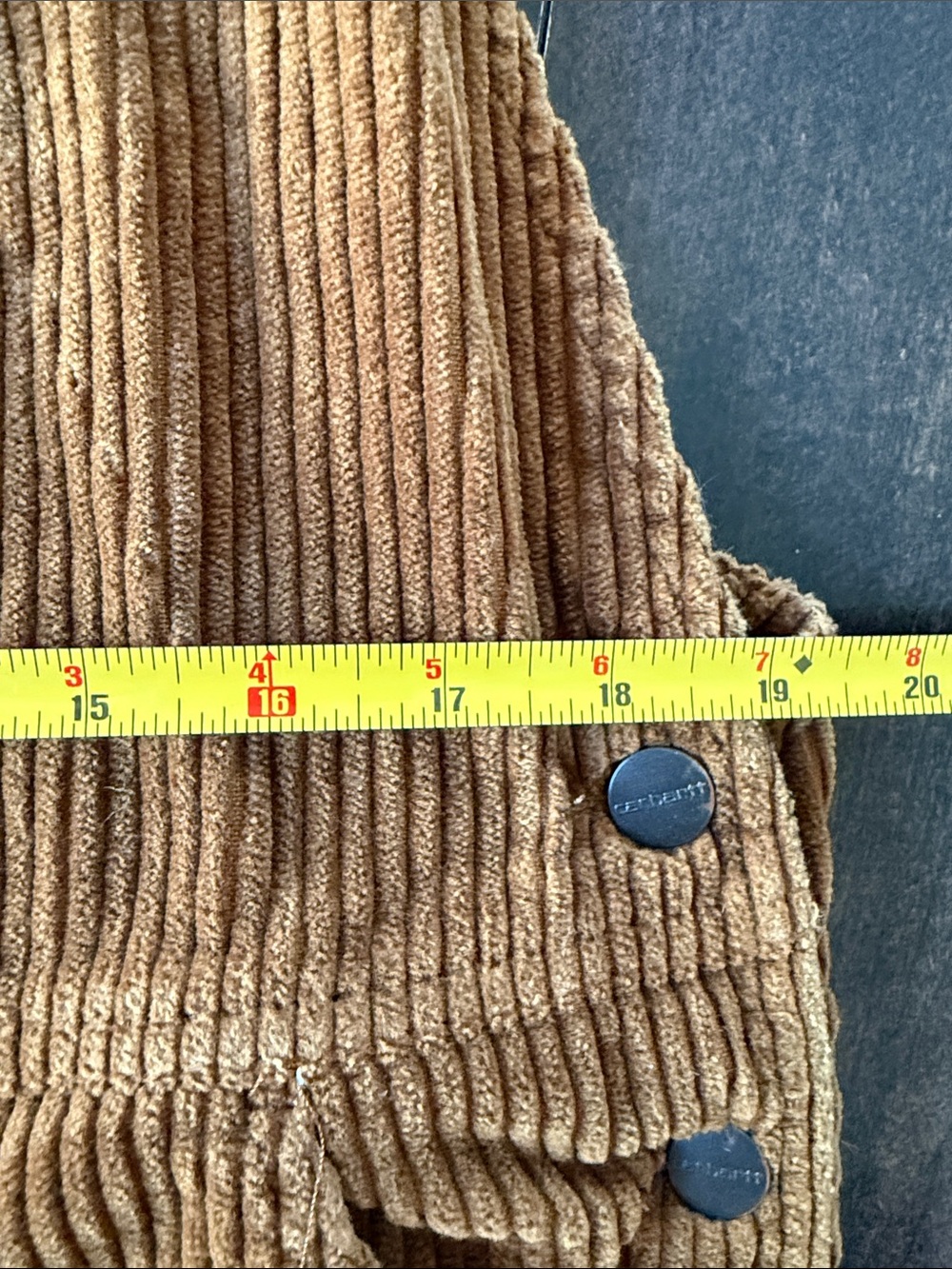 Carhartt Brown Women’s Corduroy Bib Straight Overalls - Picture 9 of 10
